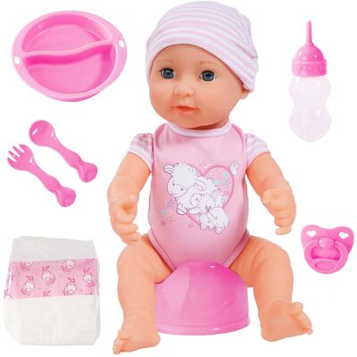 Bayer 94071AA Rózsaszín Baba - Valósághű Baba Kiegészítőkkel Bayer 94071AA Rózsaszín Baba - Valósághű Baba Kiegészítőkkel