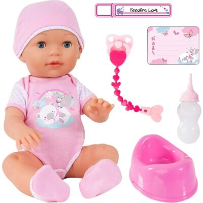 Poupée Piccolina Love de Bayer - Poupée bébé, Rose, 42cm Poupée Piccolina Love de Bayer - Poupée bébé, Rose, 42cm