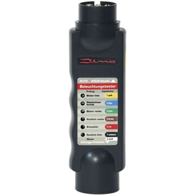 Dino Trailer Verlichting Tester - Compact 12V, 7/13-pins Dino Trailer Verlichting Tester - Compact 12V, 7/13-pins