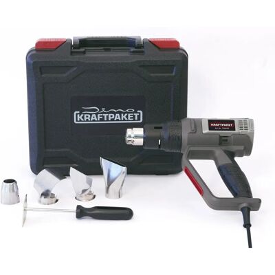 Dino KRAFTPAKET Pistolet à Chaleur - 2000W, 50-600°C, 7 Niveaux, Ergonomique Dino KRAFTPAKET Pistolet à Chaleur - 2000W, 50-600°C, 7 Niveaux, Ergonomique