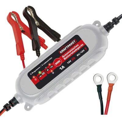 Chargeur de Batterie Dino KRAFTPAKET - 6/12V 1A + Anneau Chargeur de Batterie Dino KRAFTPAKET - 6/12V 1A + Anneau