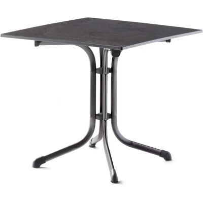 Tavolo Pieghevole SIEGER - 80x73x80cm - Grigio Tavolo Pieghevole SIEGER - 80x73x80cm - Grigio