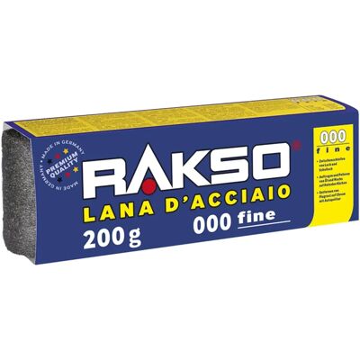 RAKSO Laine d'Acier Grade 000 - Très Fine - Nettoyage & Polissage - Publicité RAKSO Laine d'Acier Grade 000 - Très Fine - Nettoyage & Polissage - Publicité