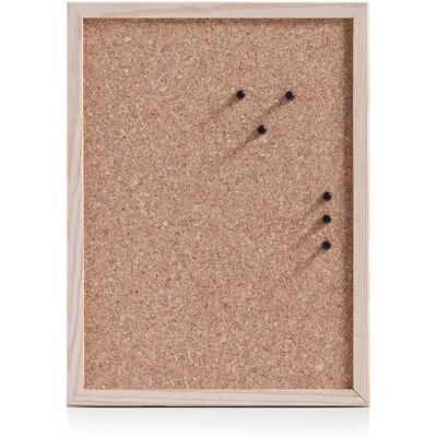 Zeller Natuurlijke kurk prikbord 30x40cm - Notitiebord Zeller Natuurlijke kurk prikbord 30x40cm - Notitiebord
