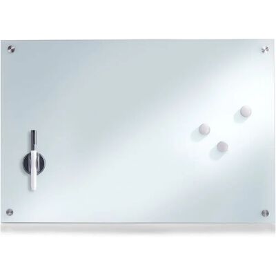 Pizarra de Vidrio Blanca Zeller - 60x40 cm - Memo Board Pizarra de Vidrio Blanca Zeller - 60x40 cm - Memo Board