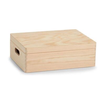 Scatola di stoccaggio Zeller - Organizer multifunzionale in legno di pino naturale Scatola di stoccaggio Zeller - Organizer multifunzionale in legno di pino naturale