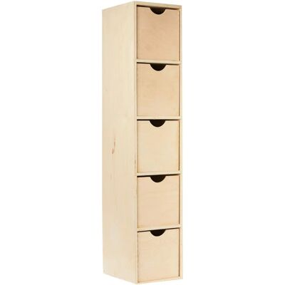 Caja de Cajones en Madera de Abedul ZELLER - Acabado Natural - Caja de Cajones Caja de Cajones en Madera de Abedul ZELLER - Acabado Natural - Caja de Cajones