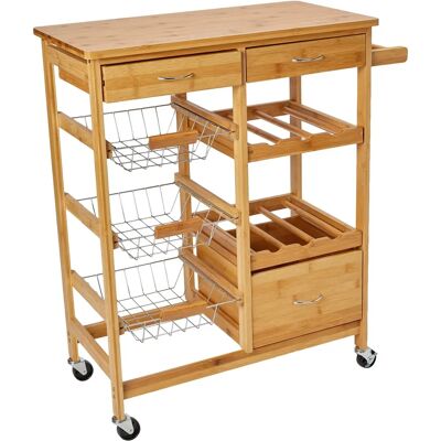 Carrello cucina bambù Zeller - Multifunzionale Carrello cucina bambù Zeller - Multifunzionale