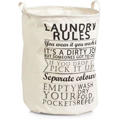 ZELLER Laundry Rules - Beige - Carrello per la biancheria ZELLER Laundry Rules - Beige - Carrello per la biancheria