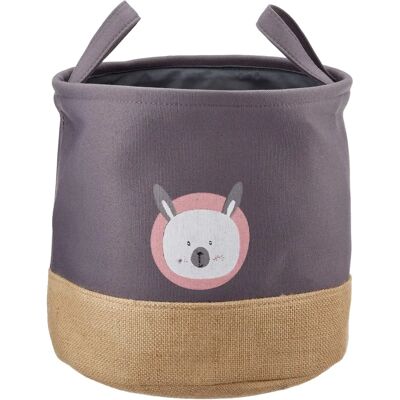 Zeller Present Gray Storage Basket with Rabbit Pattern - All-Purpose Container Zeller Present Gray Storage Basket with Rabbit Pattern - All-Purpose Container