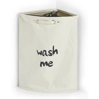Zeller Present Wash me Wäschekorb - Eck Polyester Beige - Wäschekorb Zeller Present Wash me Wäschekorb - Eck Polyester Beige - Wäschekorb
