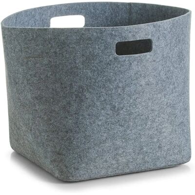 Cestino di stoccaggio ZELLER - 32x32x32cm - Grigio - Quadrato, Tessuto, Pieghevole Cestino di stoccaggio ZELLER - 32x32x32cm - Grigio - Quadrato, Tessuto, Pieghevole