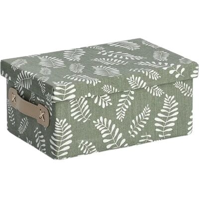 ZELLER PRESENT Leaves Aufbewahrungsbox - Klein, Baumwolle, Grün ZELLER PRESENT Leaves Aufbewahrungsbox - Klein, Baumwolle, Grün