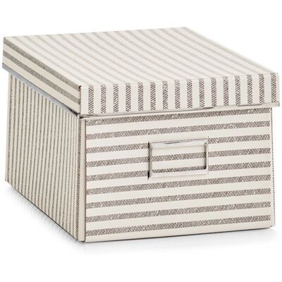 Boîte en carton beige Zeller avec couvercle - Rangement et organisation - Publicité Boîte en carton beige Zeller avec couvercle - Rangement et organisation - Publicité