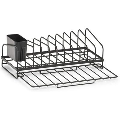 ZELLER Asciugato Piatti - Supporto Compatto in Metallo Nero ZELLER Asciugato Piatti - Supporto Compatto in Metallo Nero