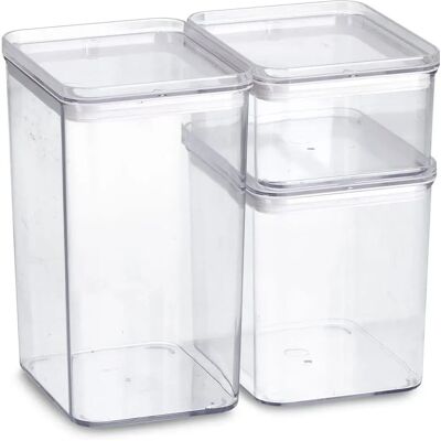 ZELLER PRESENT Lebensmittelaufbewahrungsbehälter - 3-teilig, transparent ZELLER PRESENT Lebensmittelaufbewahrungsbehälter - 3-teilig, transparent