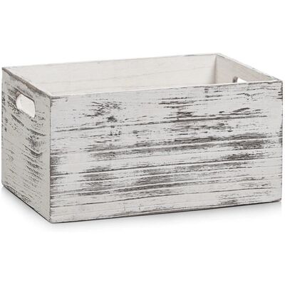 Zeller Present Modèle 15133 Boîte de rangement - Bois rectangulaire blanc design vintage Maison Jardin - Publicité Zeller Present Modèle 15133 Boîte de rangement - Bois rectangulaire blanc design vintage Maison Jardin - Publicité
