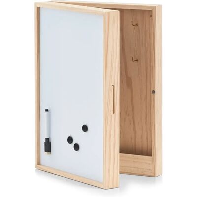 Zeller Sleutelkast en Notitiebox - Wit Houten Magnetisch Zeller Sleutelkast en Notitiebox - Wit Houten Magnetisch