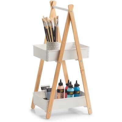 ZELLER PRESENT Standregal - Weiß Holz Metall - Ablageregal mit 2 Körben ZELLER PRESENT Standregal - Weiß Holz Metall - Ablageregal mit 2 Körben