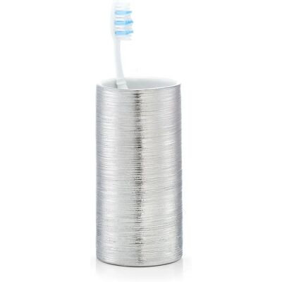 Zeller Brushed Argento Porta Spazzolini - Porta Spazzolini Zeller Brushed Argento Porta Spazzolini - Porta Spazzolini
