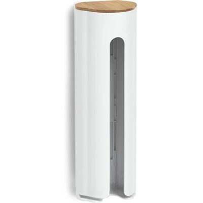 Zeller White ABS Toilet Tissue Dispenser - Modern Bathroom Organizer Zeller White ABS Toilet Tissue Dispenser - Modern Bathroom Organizer