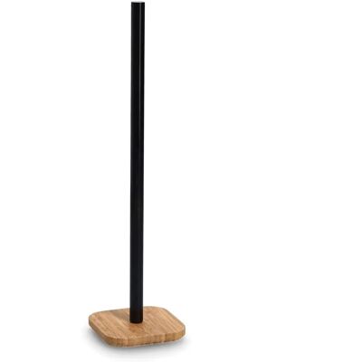 ZELLER Toilet Paper Holder - Natural Bamboo, Black, 4 Rolls ZELLER Toilet Paper Holder - Natural Bamboo, Black, 4 Rolls