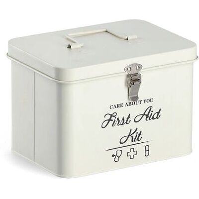 Zeller Present 19228 caja de almacenamiento - Metal, Blanco, 16cm Zeller Present 19228 caja de almacenamiento - Metal, Blanco, 16cm