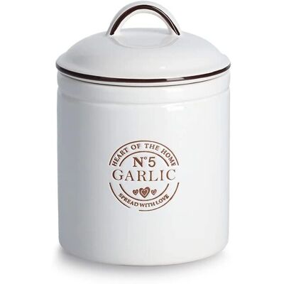 ZELLER PRESENT Knoblauch Keramik Aufbewahrungsbehälter - Lebensmittelaufbewahrung, Elegantes Design, 880 ml ZELLER PRESENT Knoblauch Keramik Aufbewahrungsbehälter - Lebensmittelaufbewahrung, Elegantes Design, 880 ml