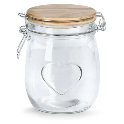 Zeller Present 19496 Pot à verre - Contenant en verre - Transparent - 750ml/1L Zeller Present 19496 Pot à verre - Contenant en verre - Transparent - 750ml/1L