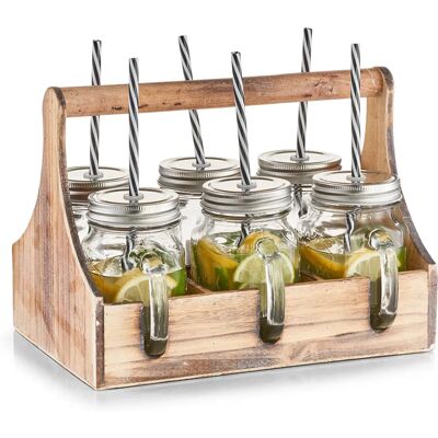 Zeller Glassware - 6 pcs, 450ml - Transparent, Brown, Silver Zeller Glassware - 6 pcs, 450ml - Transparent, Brown, Silver