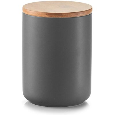 Zeller Present Keramische Voedselpot - 650ml Antraciet Zeller Present Keramische Voedselpot - 650ml Antraciet
