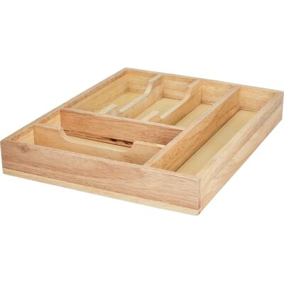 ZELLER Besteckkasten-Organizer - Naturgummiholz - 6 Fächer ZELLER Besteckkasten-Organizer - Naturgummiholz - 6 Fächer