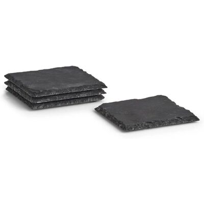 Zeller Präsent 24508 Trinkuntersetzer - Schiefer Quadrat - Schwarz Zeller Präsent 24508 Trinkuntersetzer - Schiefer Quadrat - Schwarz