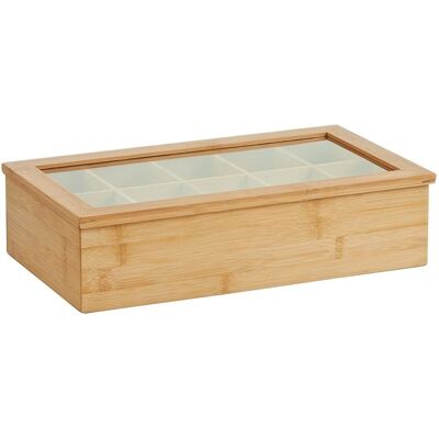 ZELLER Bambus-Teebox - 10 Fächer - Teelagerung ZELLER Bambus-Teebox - 10 Fächer - Teelagerung