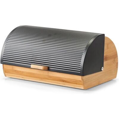 Zeller Brödlåda - Bambu & Metall - Ventilationshål - Modern Design - Brödförvaring Zeller Brödlåda - Bambu & Metall - Ventilationshål - Modern Design - Brödförvaring