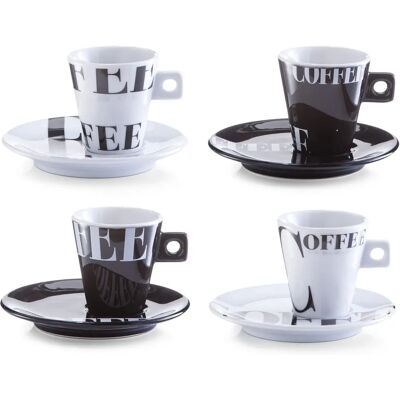 Ensemble de Café Style Zeller 26540 - 8 Pièces en Porcelaine Ensemble de Café Style Zeller 26540 - 8 Pièces en Porcelaine