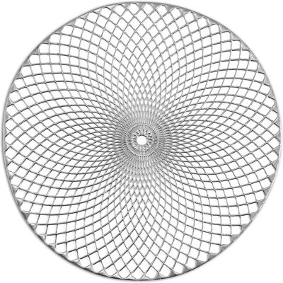 Sottopiatto rotondo Mandala argento Zeller - Placemat Sottopiatto rotondo Mandala argento Zeller - Placemat