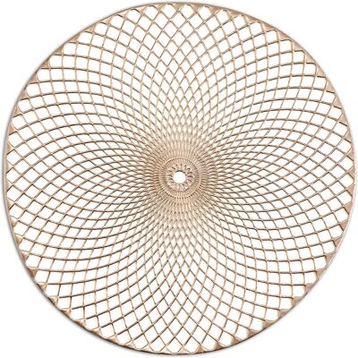 Zeller Guld Mandala Rund Underlägg - Placemat Zeller Guld Mandala Rund Underlägg - Placemat