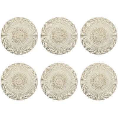 Zeller Modell 27003 - Runde Gold PVC Tischset - 6 Stück Zeller Modell 27003 - Runde Gold PVC Tischset - 6 Stück