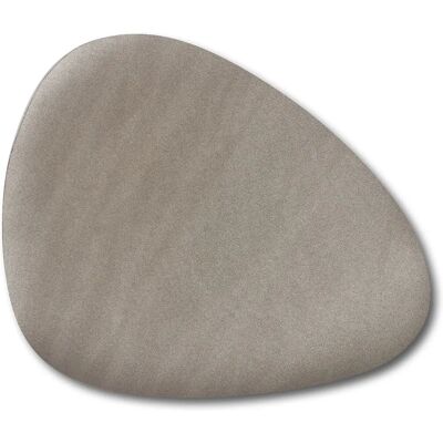Sottopiatto in pelle sintetica taupe di Zeller - Set da 12 Sottopiatto in pelle sintetica taupe di Zeller - Set da 12