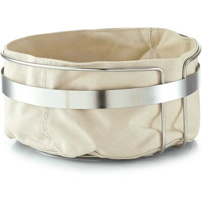 Zeller Present Broodmand met Stoffen Zak - Brood, Fruit, 22cm Zeller Present Broodmand met Stoffen Zak - Brood, Fruit, 22cm