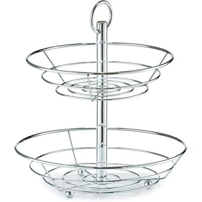 Zeller Modelo 27302 - Frutero de 2 niveles - Plata Zeller Modelo 27302 - Frutero de 2 niveles - Plata