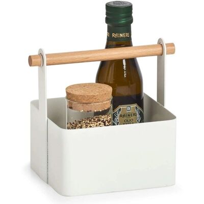 ZELLER Blanc CADDY Pot à Épices avec Poignée - Rangement & Organisateur ZELLER Blanc CADDY Pot à Épices avec Poignée - Rangement & Organisateur