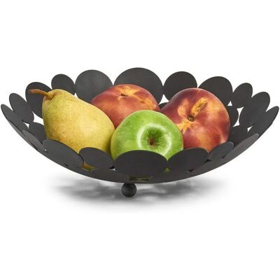 Cesta de Frutas Metálica Negra ZELLER - Diámetro 29cm - Soporte para Frutas y Verduras Cesta de Frutas Metálica Negra ZELLER - Diámetro 29cm - Soporte para Frutas y Verduras