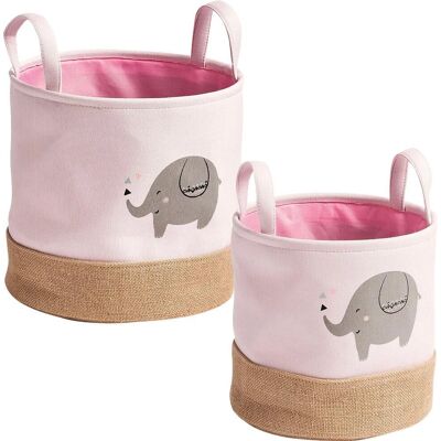ZELLER PRESENT - Elefant - rosa - 25x25 - Aufbewahrungskorb ZELLER PRESENT - Elefant - rosa - 25x25 - Aufbewahrungskorb