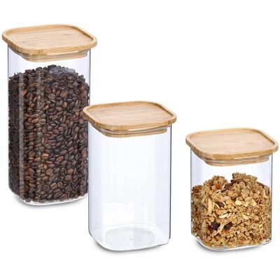 ZELLER PRESENT Vorratsglas - Borosilikatglas, Bambusdeckel ZELLER PRESENT Vorratsglas - Borosilikatglas, Bambusdeckel