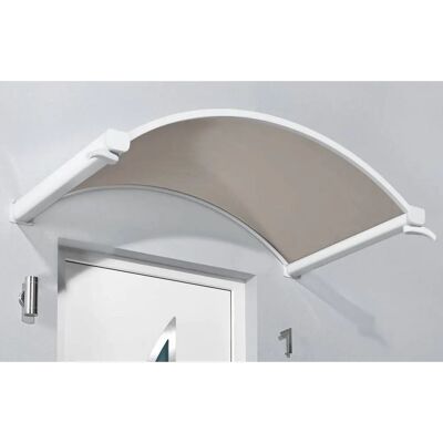 Gutta Bremen Polykarbonátové okapové obloukové 1600x900x300 mm - Bílá/Bronzová - Kryt dveří Gutta Bremen Polykarbonátové okapové obloukové 1600x900x300 mm - Bílá/Bronzová - Kryt dveří