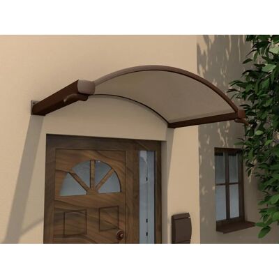 GUTTA Haustür-Vordach - 160x90 cm - Braun - Aluminium GUTTA Haustür-Vordach - 160x90 cm - Braun - Aluminium