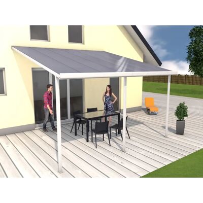 Gutta Aluminium Terrassendach - 4,26x4,06m - Weiß - Terracover Gutta Aluminium Terrassendach - 4,26x4,06m - Weiß - Terracover