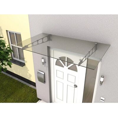 GUTTA Edelstahl Sicherheitsglas Vordach - 160x90 cm - Silber GUTTA Edelstahl Sicherheitsglas Vordach - 160x90 cm - Silber